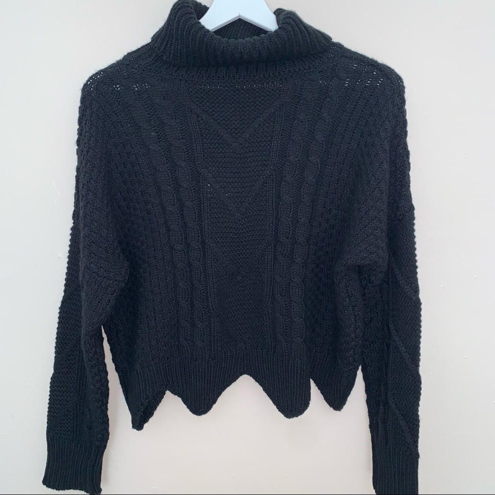 Turtle Neck Crop Sweater